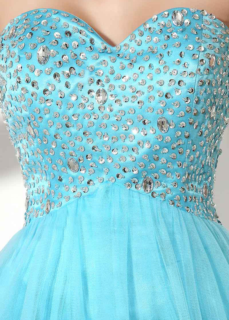 Fabulous Lace-up Tulle A-Line Homecoming Dresses