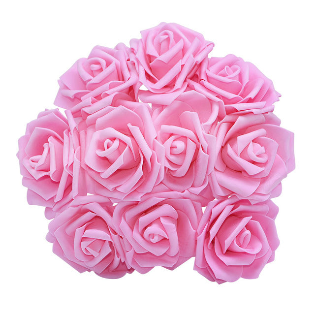 10/20/30Pcs 8cm Artificial PE Foam Rose Flowers Bridal Bouquets For Wedding Table Home Party Decorations DIY Scrapbook Supplies