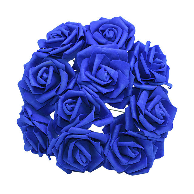 10/20/30Pcs 8cm Artificial PE Foam Rose Flowers Bridal Bouquets For Wedding Table Home Party Decorations DIY Scrapbook Supplies