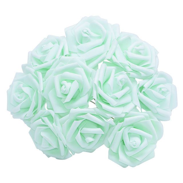 10/20/30Pcs 8cm Artificial PE Foam Rose Flowers Bridal Bouquets For Wedding Table Home Party Decorations DIY Scrapbook Supplies