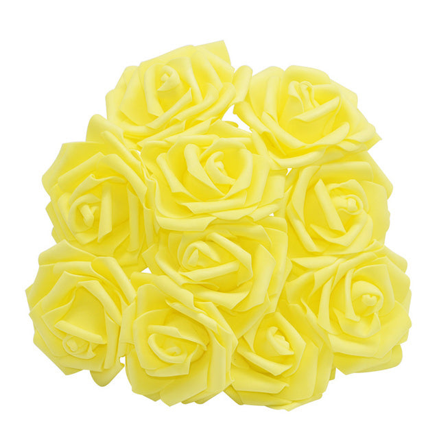 10/20/30Pcs 8cm Artificial PE Foam Rose Flowers Bridal Bouquets For Wedding Table Home Party Decorations DIY Scrapbook Supplies