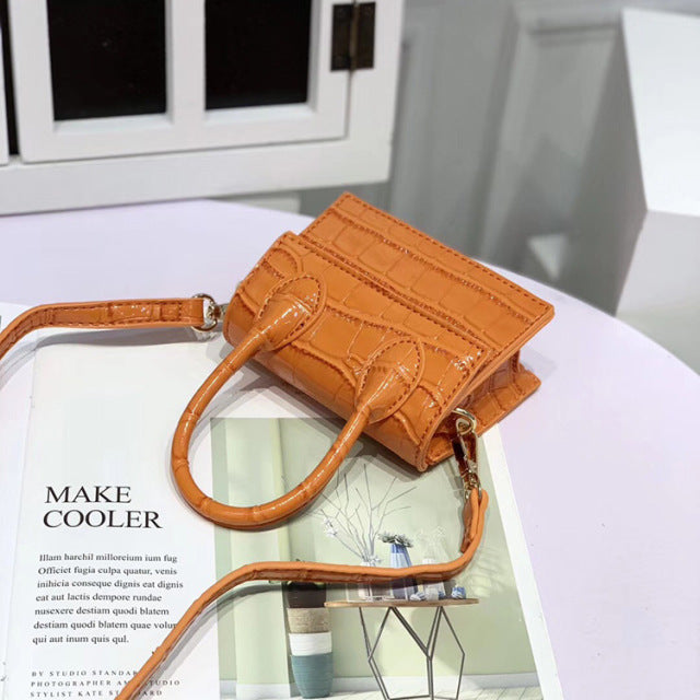 Mini Small Square bag 2021 Fashion New Quality PU Leather Women&#39;s Handbag Crocodile pattern Chain Shoulder Messenger Bags